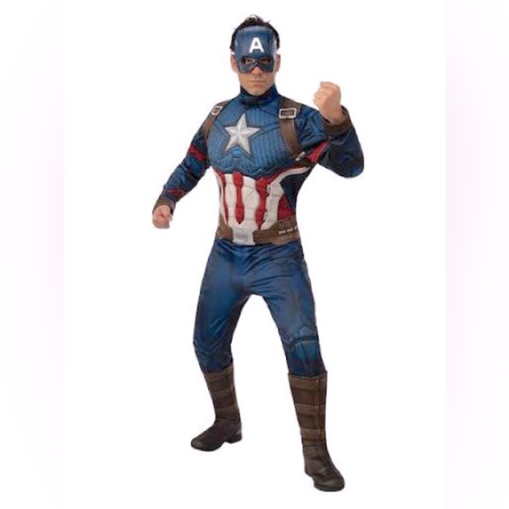 Rubie's Men's Marvel: Avengers 4 Deluxe Captain America Costume & Mask